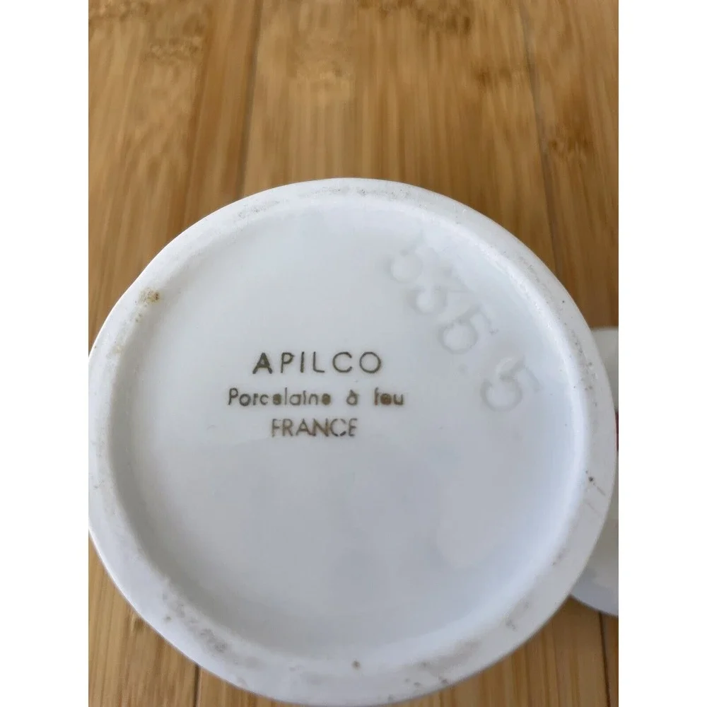 Vintage Pr Apilco Porcelain France Apothecary Style Spice Herb Jar Bottle‎ Thym